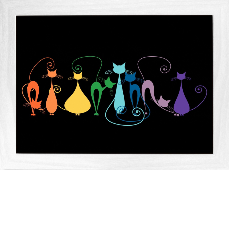 Rainbow Cats Lap Tray by Fabulous Felines