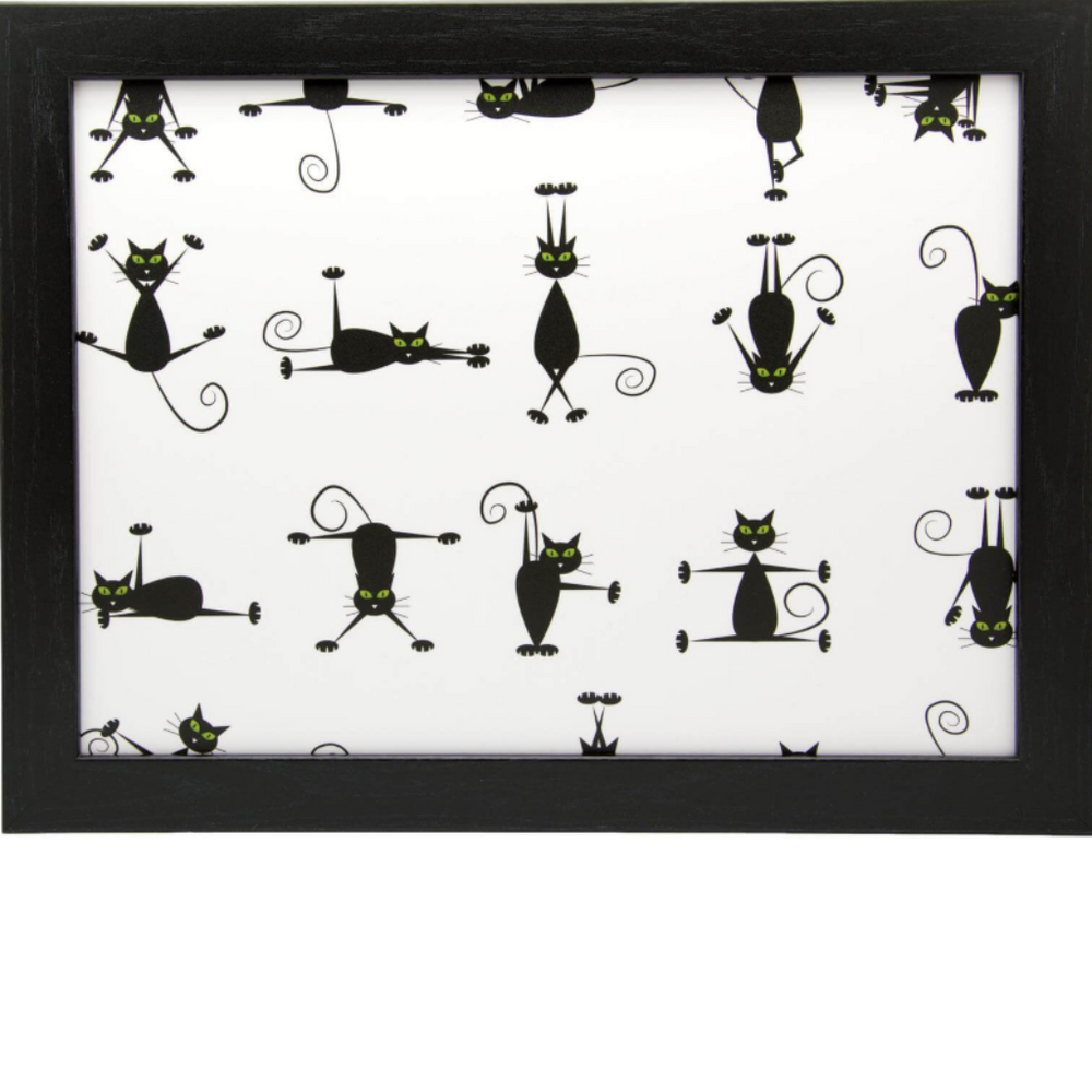 Yoga Cats Black Cat Lap Tray by Fabulous Felines