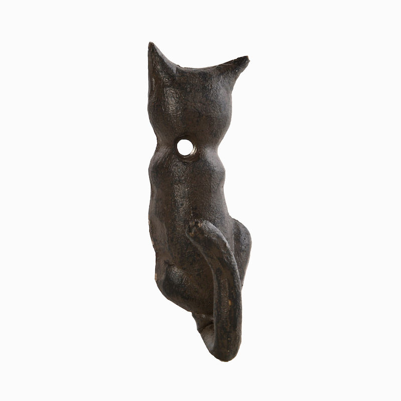 Set of 2 Cast Iron Keyhook Cats Tails