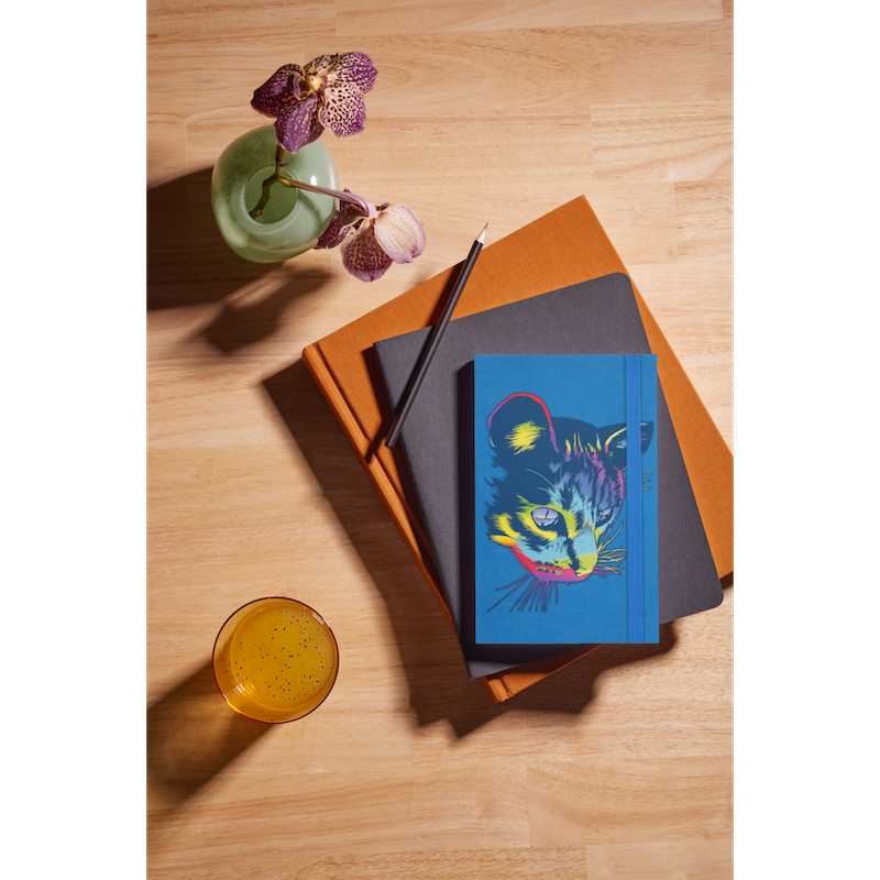 Unorthodox Collective Rainbow Cat A6 Blue Hard Cover Notebook