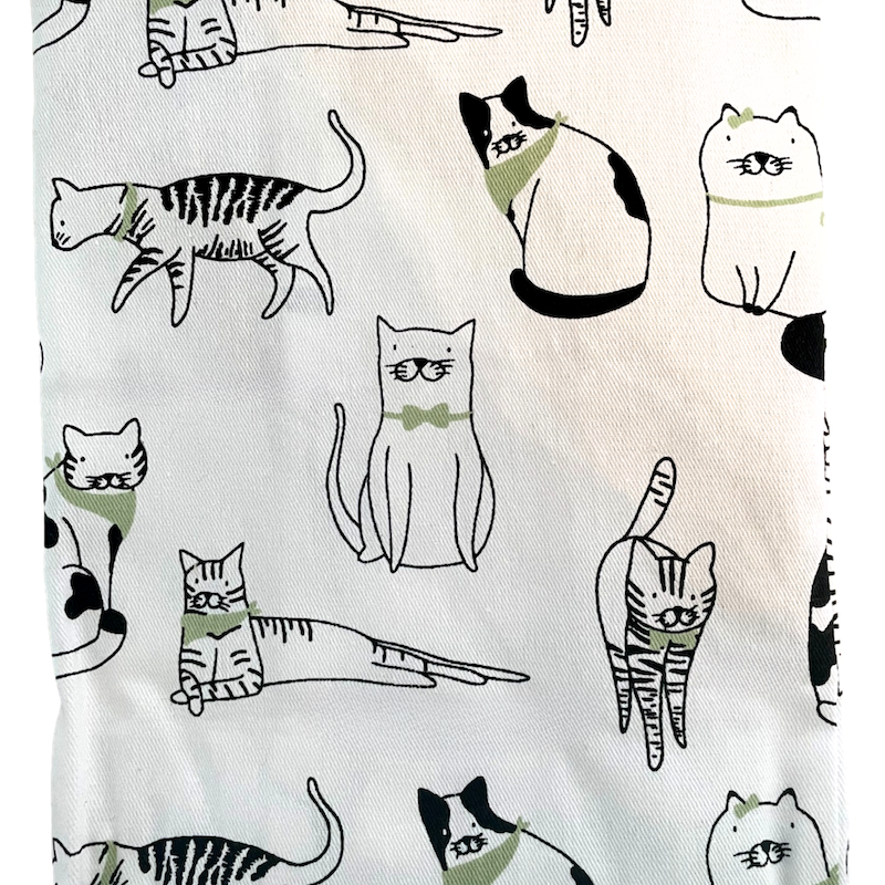 Playful Pets Black and White Cat Apron