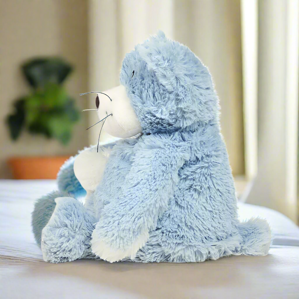 Warmies Plush Blue Cat Microwavable Heatable Lavender Scented Purrfect Cat Gifts