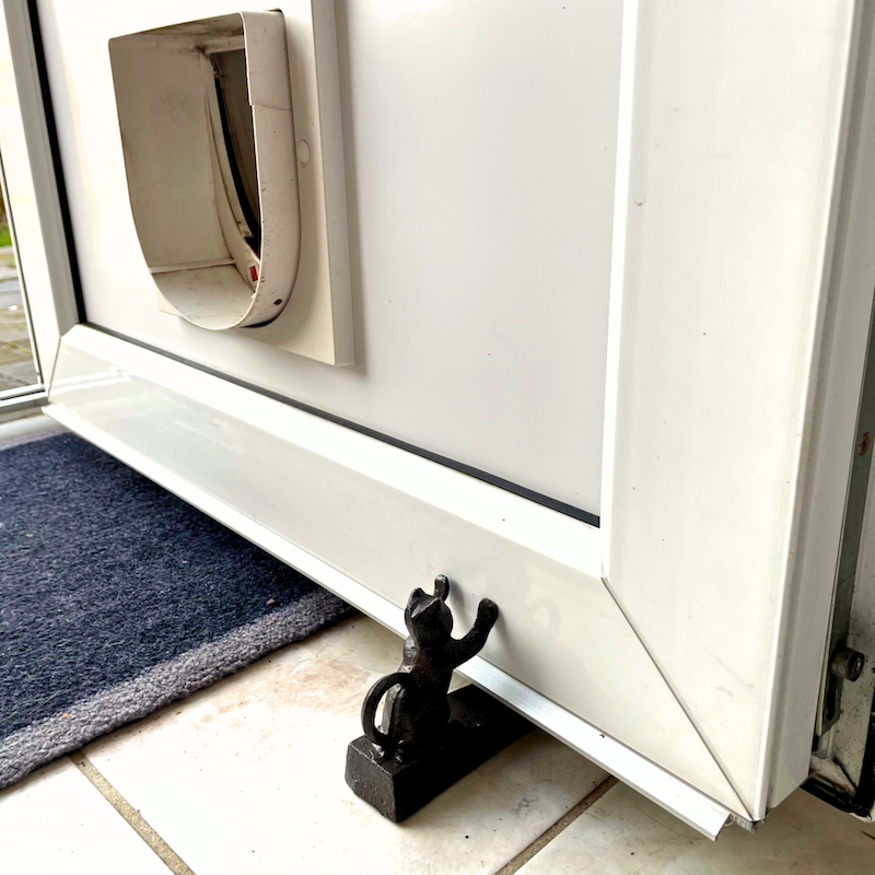 Cat Figure Cast Iron Door Stop Wedge