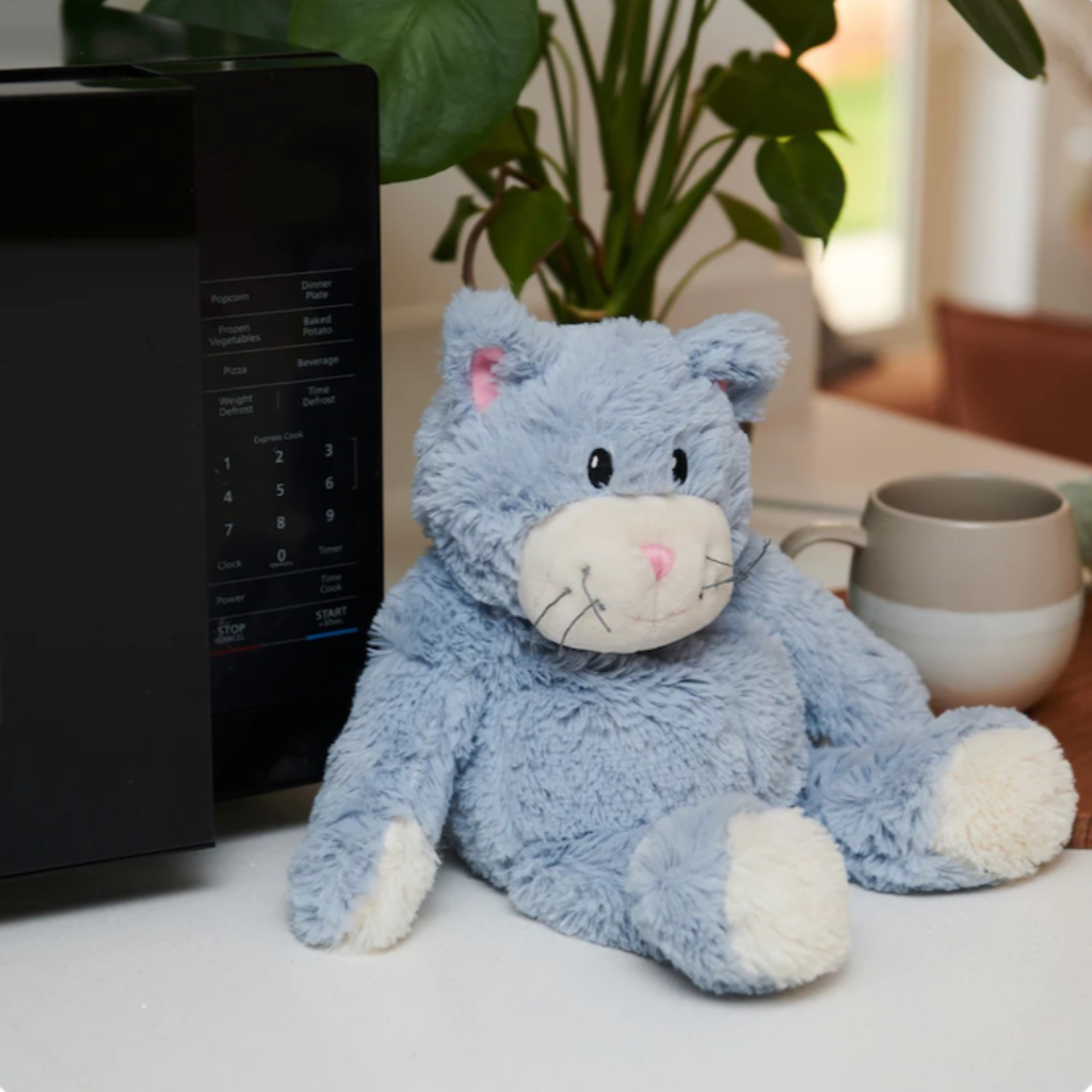 Warmies Plush Blue Cat Microwavable Heatable Lavender Scented