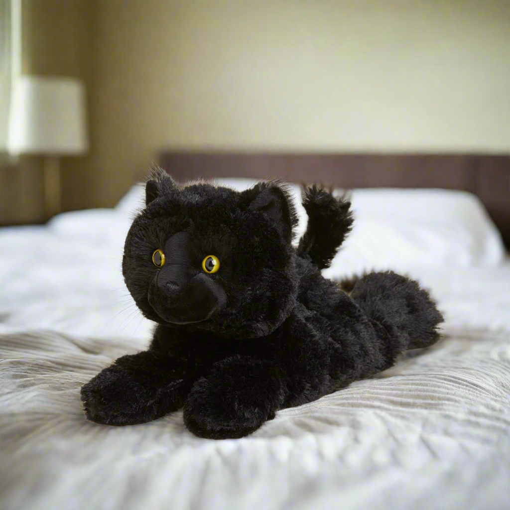 Warmies® Plush Black Cat Microwavable Heatable Lavender Scented