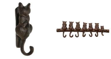 Cat Themed Coat & Key Hooks — Purrfect Cat Gifts