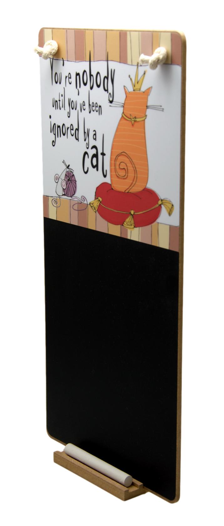 Ignored by the Cat Chalkboard & Chalk with Matching Coasters - Gift Set