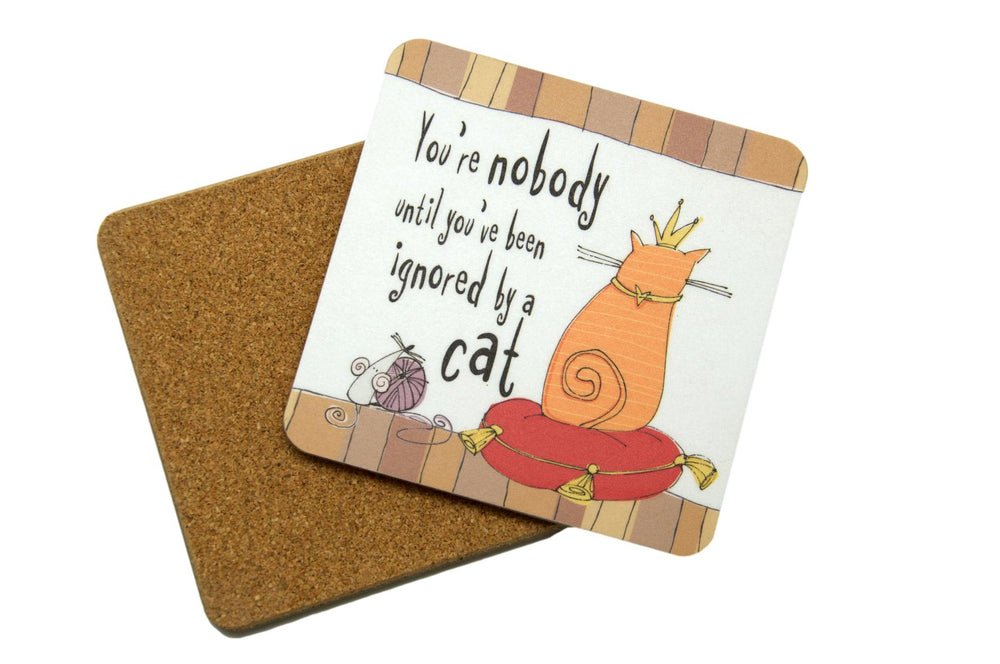 Ignored by the Cat Chalkboard & Chalk with Matching Coasters - Gift Set