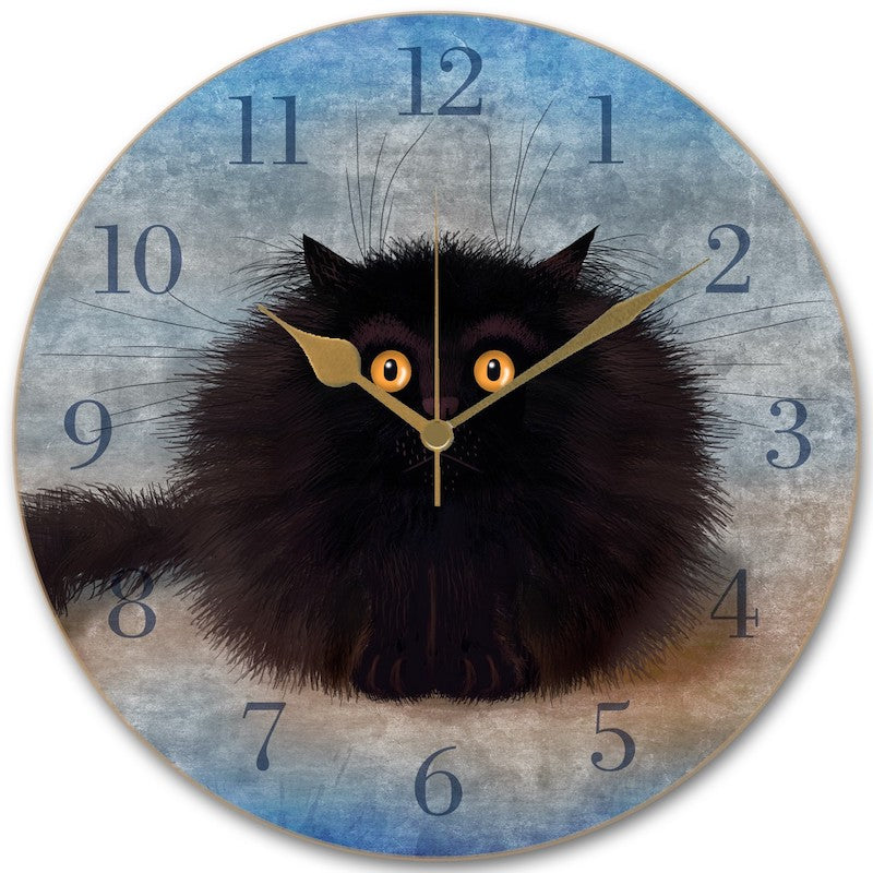 Oreo Black Cat Clock
