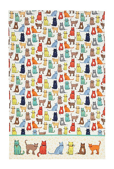 Cat Walk Cat Tea Towel