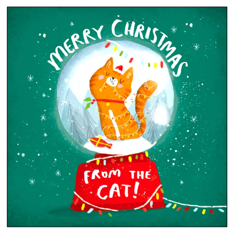 Merry Christmas from the Cat Glitter Card