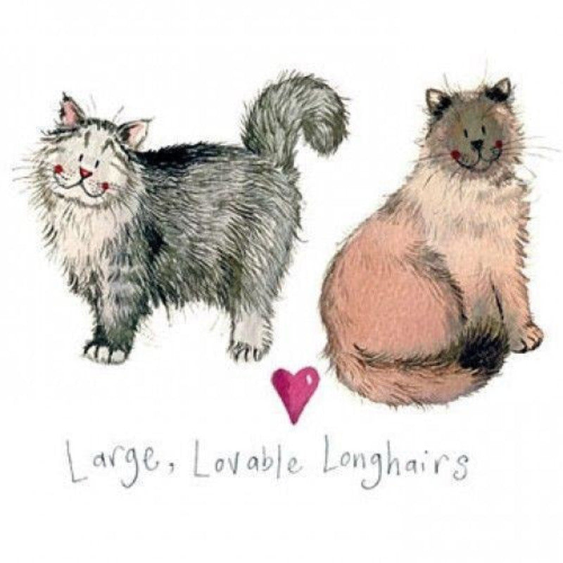 Large, Lovable Longhairs Greeting Card