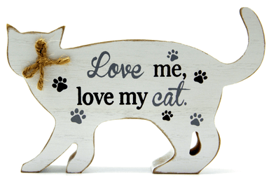 Love Me Love My Cat Plaque