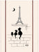 Chats Tour Eiffel Dubout Cats Tea Towel