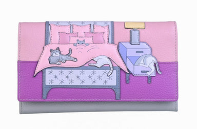 Cats Nap Matinee Purse Pink & Grey