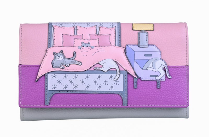 Cats Nap Matinee Purse Pink & Grey