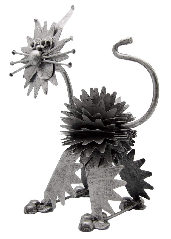 Handmade Metal Cat Ornament
