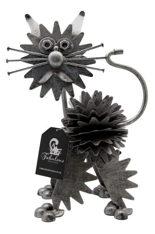 Cat Themed Metal Ornament