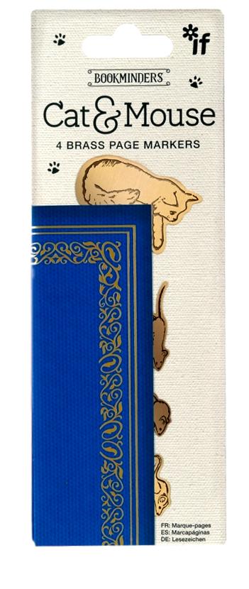 Cat & Mouse Brass Page Markers / Bookmark