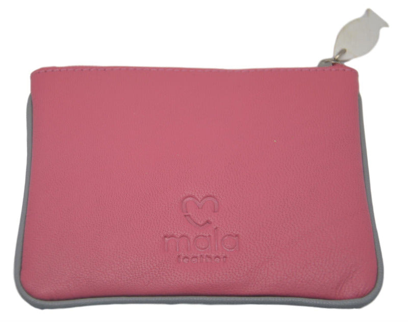 Mala Leather Small Pink Ziggy Cat Coin Purse
