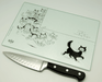 Dubout Cats - Cats on the Hunt Glass Chopping Board (Matous En Chasse)