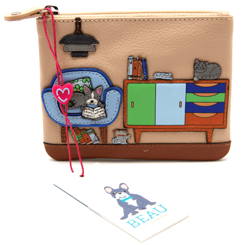 Mala Leather Lounging Beau Frappe Cat & Dog Coin Purse — Purrfect