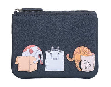 Mala Leather Kitty Chaos Coin and Card Purse