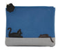Mala Leather Cat & Mouse Coin and Card Purse Blue