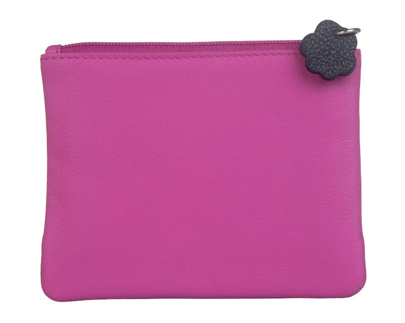 Mala Leather Cat & Mouse Coin and Card Purse Pink