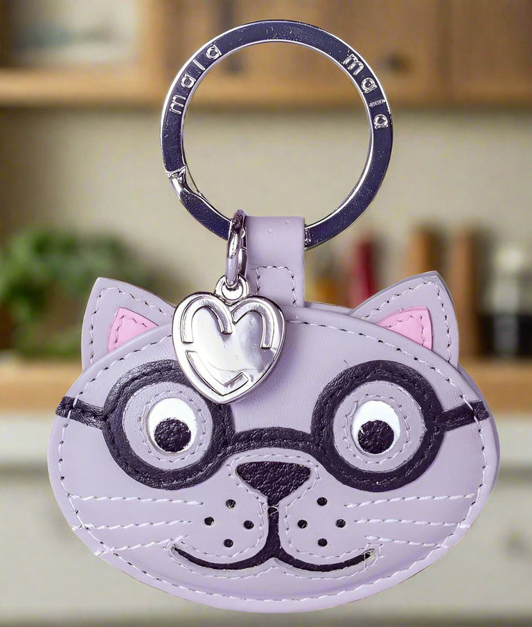 Cat Dad Key Rings Mala Leather Harry The Cat Keyring