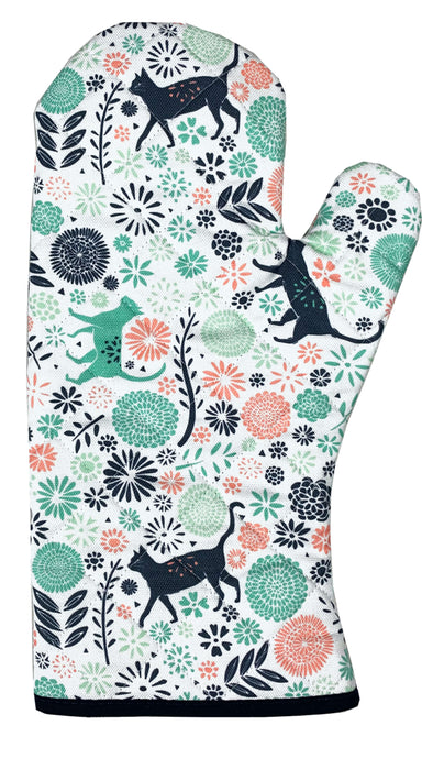 Vicky Yorke Kitchen Cats Oven Glove / Gauntlet