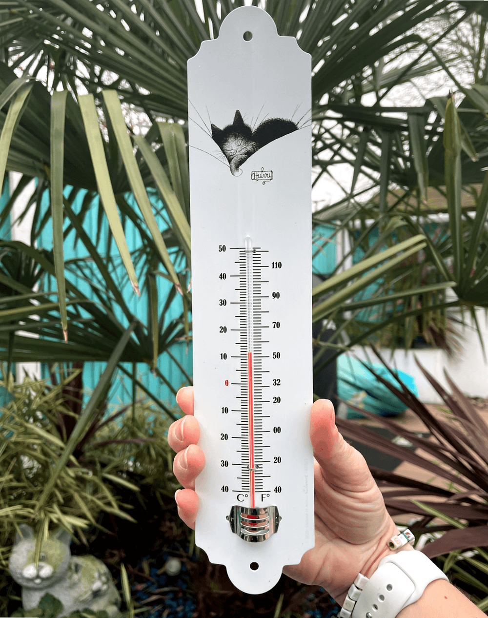 Dubout Cats - Big Sleep Garden Thermometer (Gros Dodo)