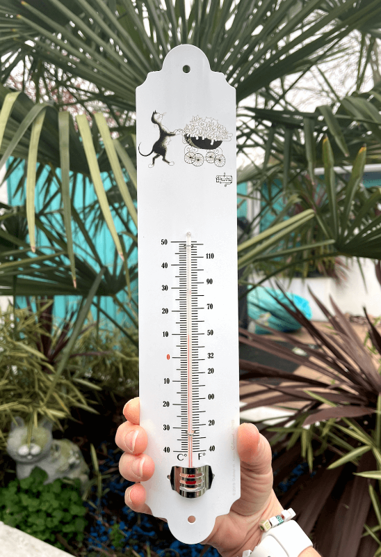 Dubout Cats - The Pram Garden Thermometer (Famille Nombreuse)