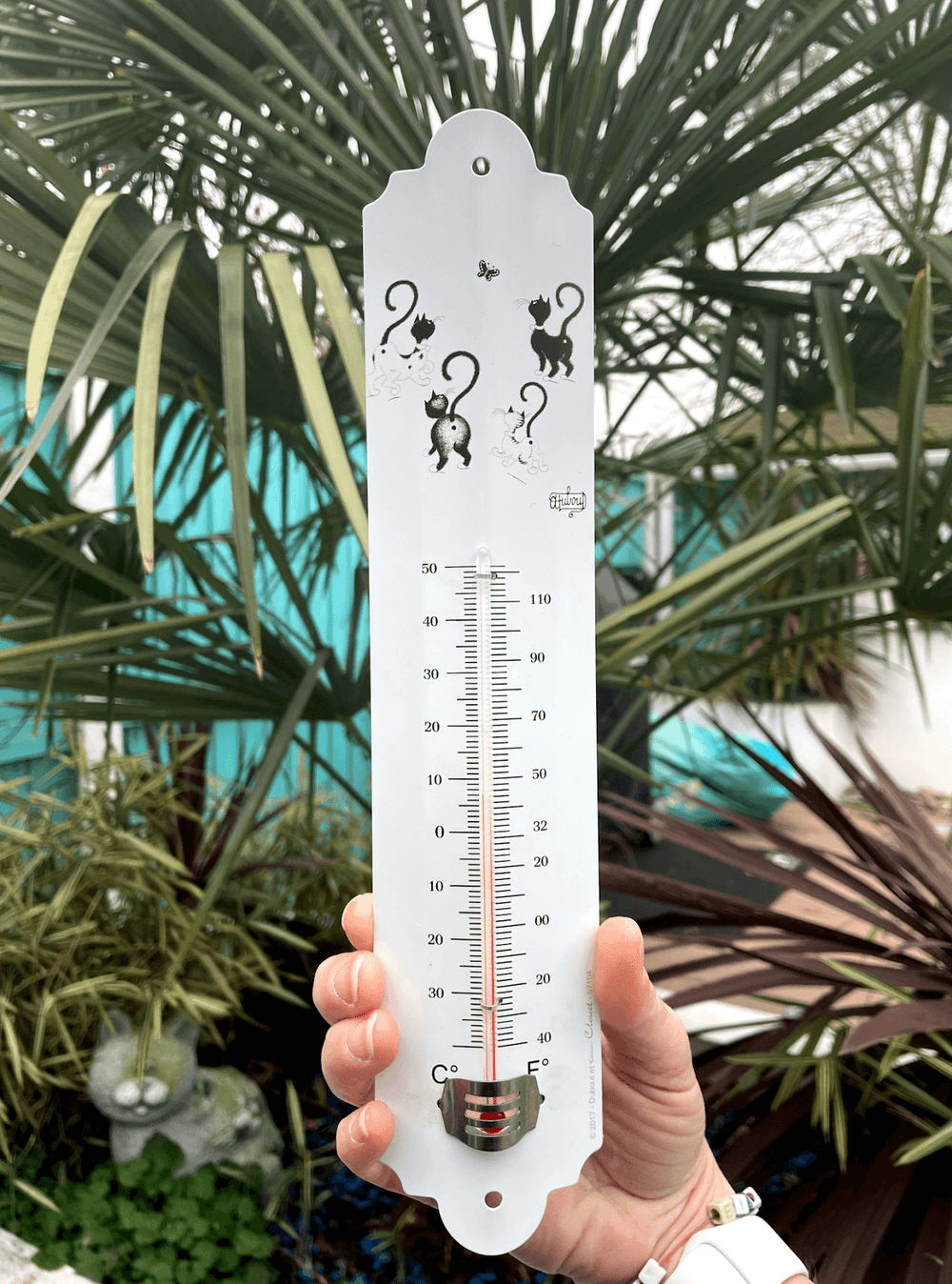 Dubout Cats - The Butterfly Garden Thermometer (Papillon)