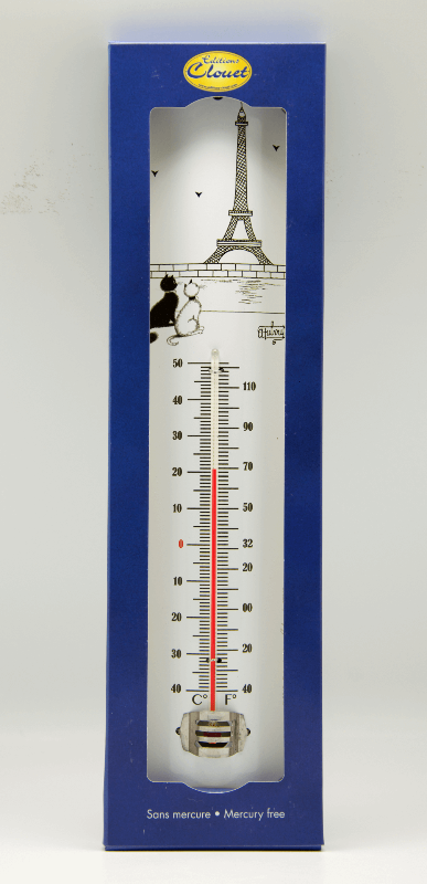 Dubout Cats - Eiffel Tower Cat Garden Thermometer (Tour Eiffel Chat)