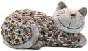Mosaic Polystone Laying Cat Ornament