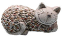 Mosaic Polystone Laying Cat Ornament