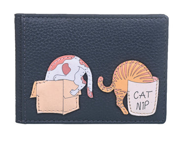 Mala Leather Kitty Chaos Cats ID / Card Holder / Purse