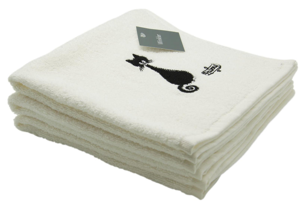 Dubout Cats, Cat Portrait Terry Cloth Hand Towel