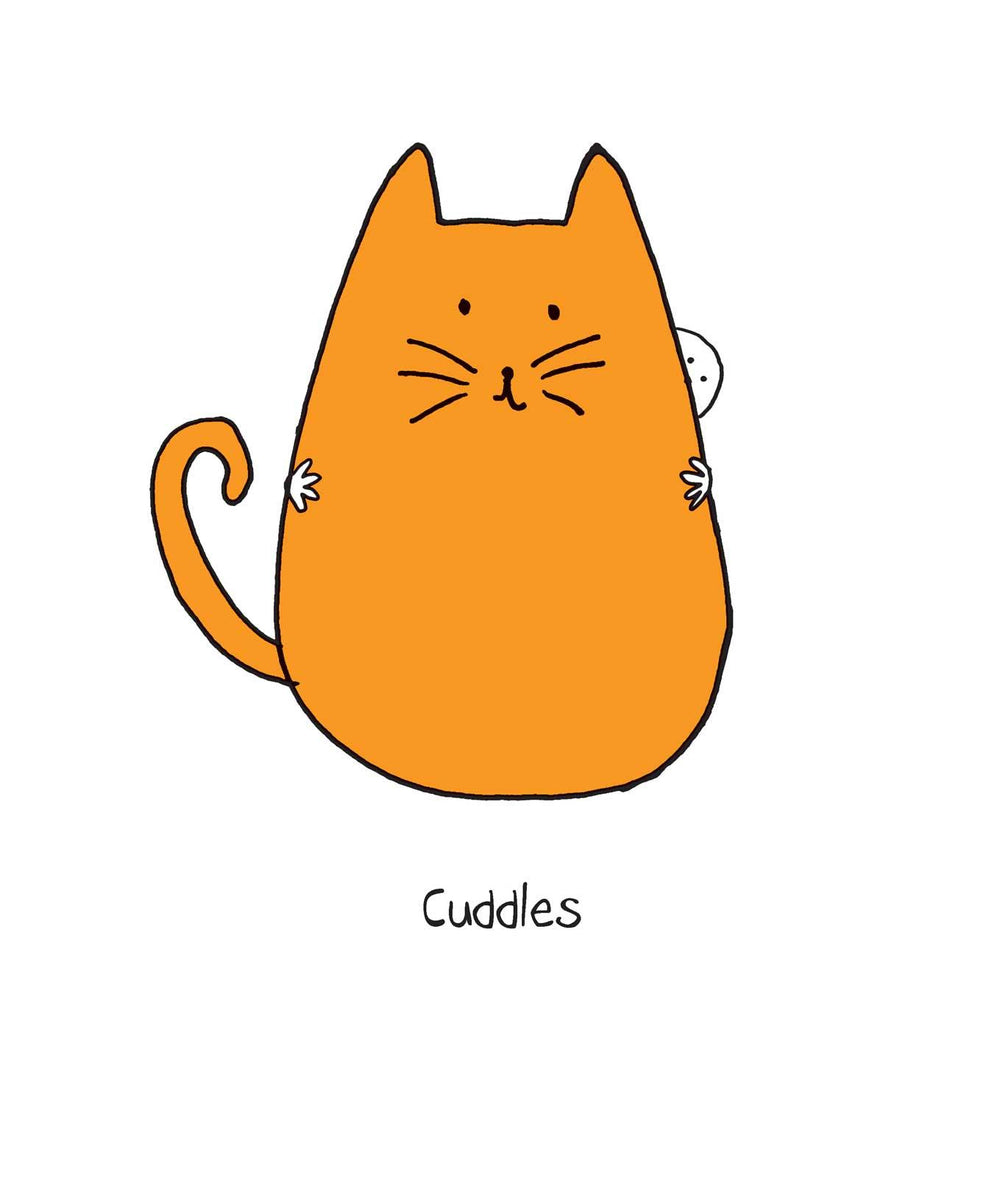 Big Cuddles Cat Greetings Card