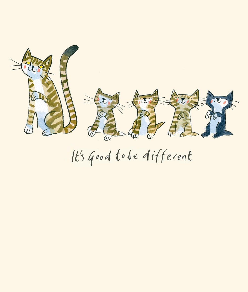 It's Good to be Different Cat Greetings Card