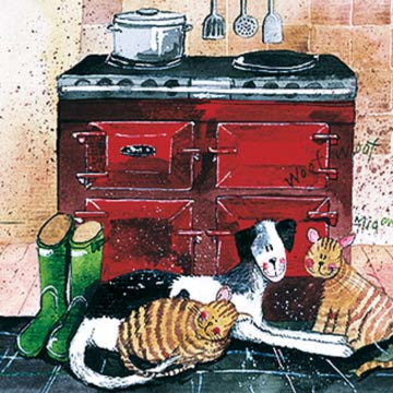 In the Warmth Cat & Dog Greetings Card