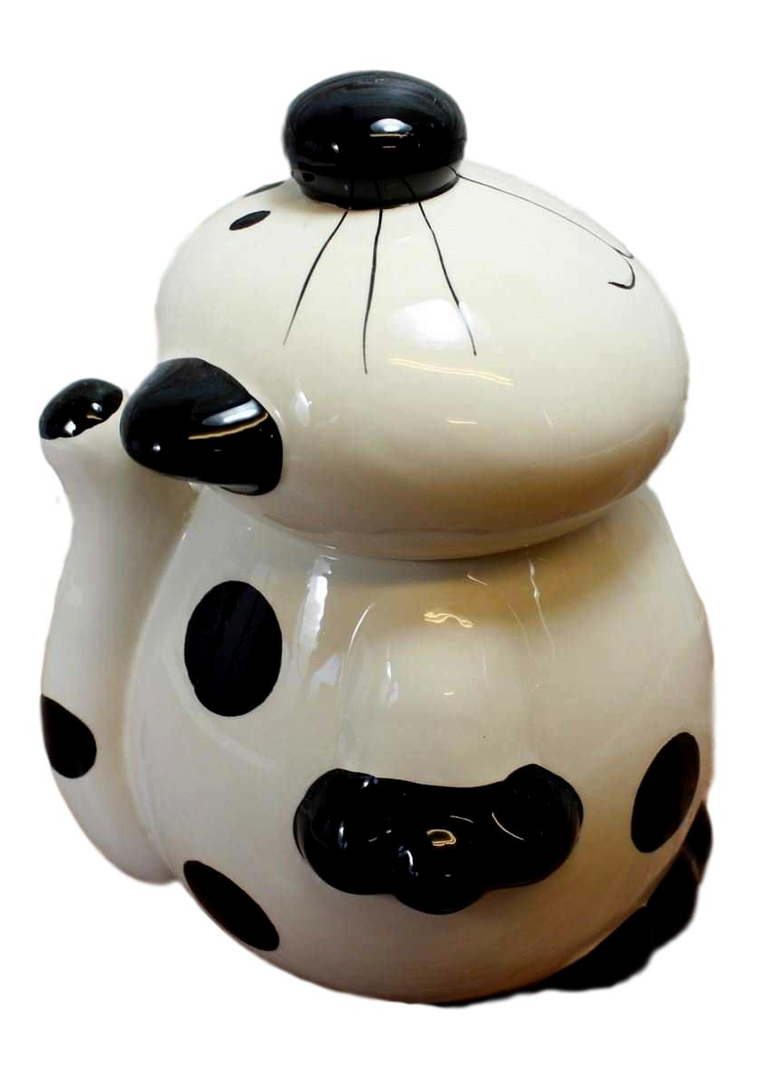 Black & White Cat Ceramic Cookie Jar / Biscuit Barrel