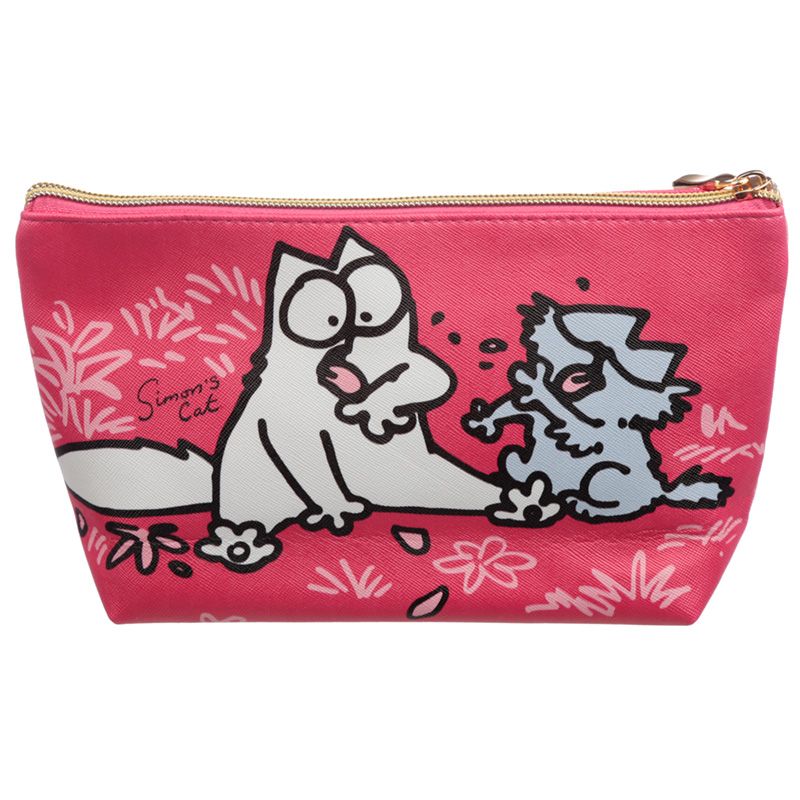 Simon's Cat Pink Make-Up Bag / Cosmetic / Pencil Case / Wash Bag