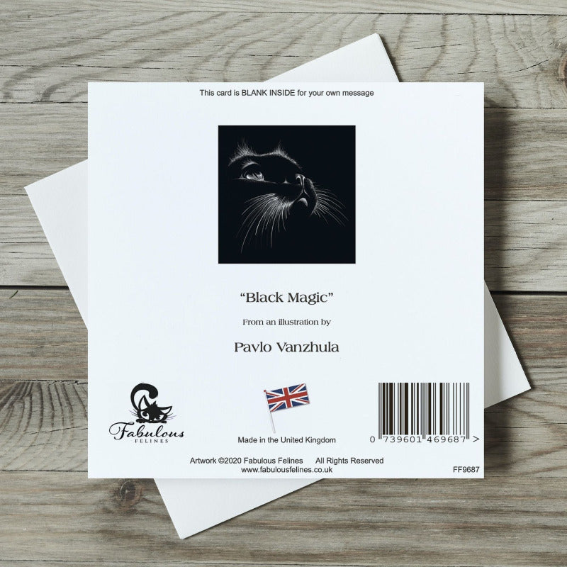 Black Magic Black Cat Greeting Card