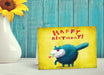 Bluebell Cat Birthday Greeting Card