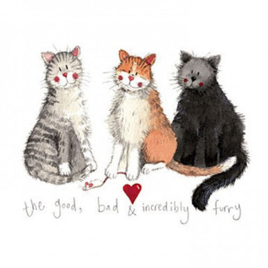 The Good, Bad & Incredibly Furry Greeting Card