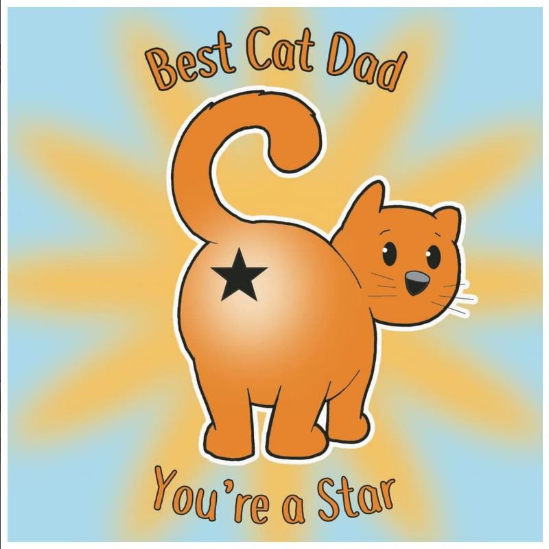 Best Cat Dad Greeting Card