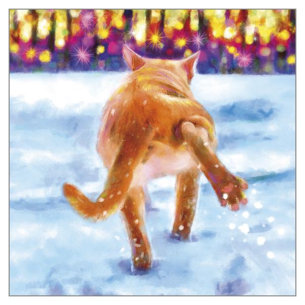 Denise Laurent Christmas Cat Greeting Card 'Baby It's Cold Outside' Christmas Cat Greeting Card