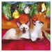 Denise Laurent Christmas Cat Greeting Card 'Christmas Baubles' Cat Greeting Card